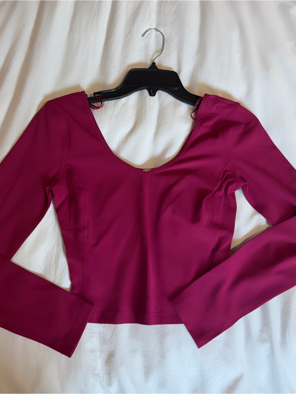 lululemon athletica Long-Sleeve Scoop Neck Top in Berry
